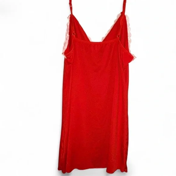 Red Lace-Trim Slip: Size M - Unbranded - Picture 5 of 6